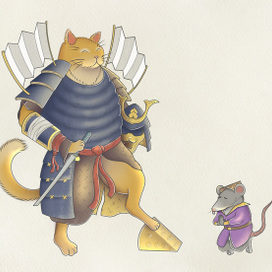 Cat samurai