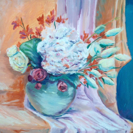 Натюрморт ваза с цветами