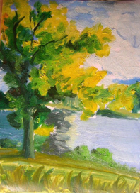 этюд маслом