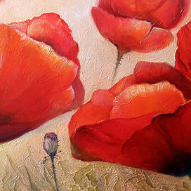 Маки.Холст.Акрил.