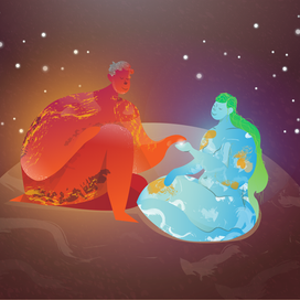 Марс и Земля 