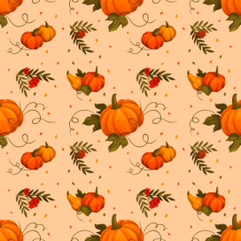 Паттерн с тыквами
