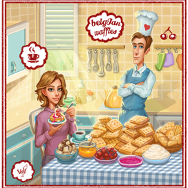 Бельгийские вафли для  дорогой жены.
