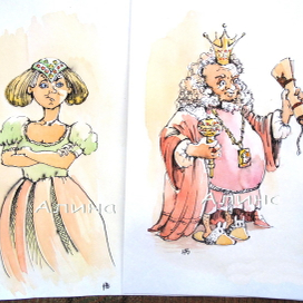 Персонажи. Король и "прынцэсса"..
