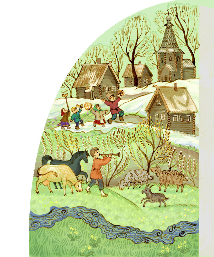 Боковая створка к среднику Царь-весна.