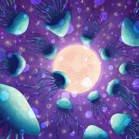 Медузы плывут на луну