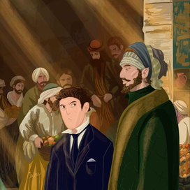 Иллюстрация к рассказу Г. Ф. Лавкрафта «Под пирамидами»