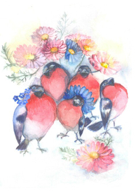 Снегири любят тебя