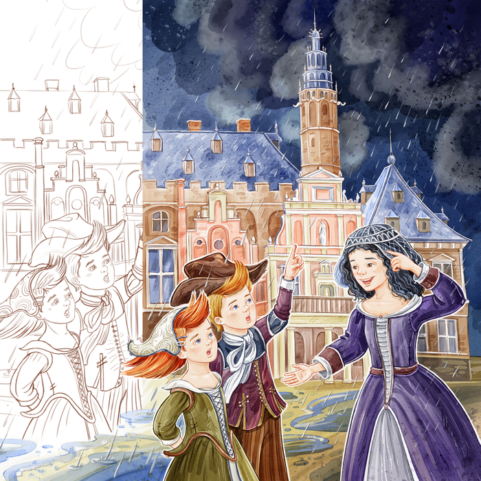 Диджитал иллюстрация к книге