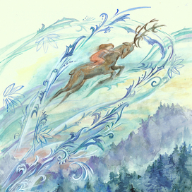 Иллюстрация к лит.сказке Г.Х.Андерсена "Снежная королева"