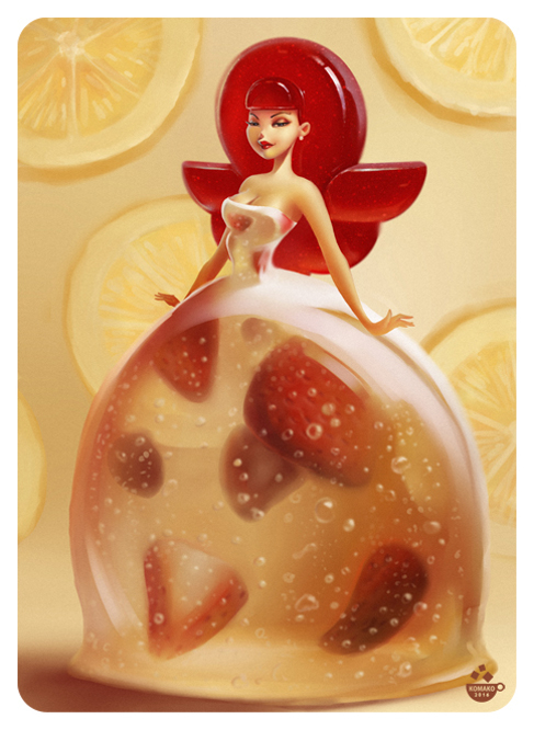 клубничное платье