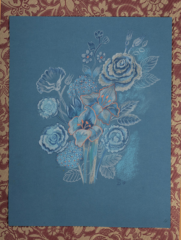 Букет гладиолусов и гортензий