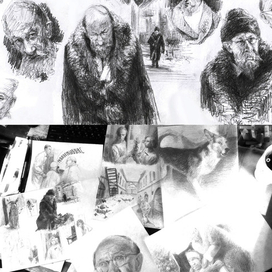 Разрисовка и промежуточные материалы к шутейному комиксу