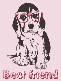 dog with glasses