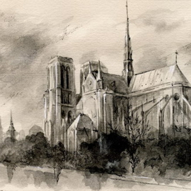 Собор Парижской Богоматери. Полосная иллюстрация