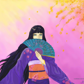 Девушка с веером