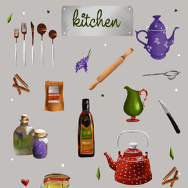 Набор стикером Kitchen 