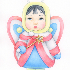 Девочка в костюме бабочки