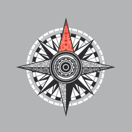 векторный компас для витрины