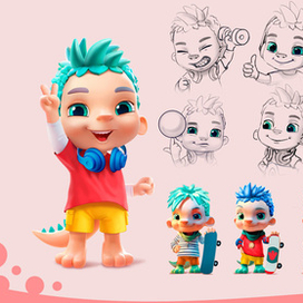 Разработка дизайна персонажа Расти