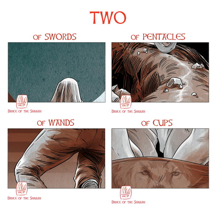 Таро «Танец шамана». Двойки. (фрагменты)
