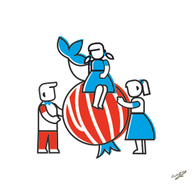 иллюстрация по бренду КидСпейс