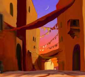 Декорации к спектаклю " 1001 Ночь " для ледового театра Елены Бережной 2014г.