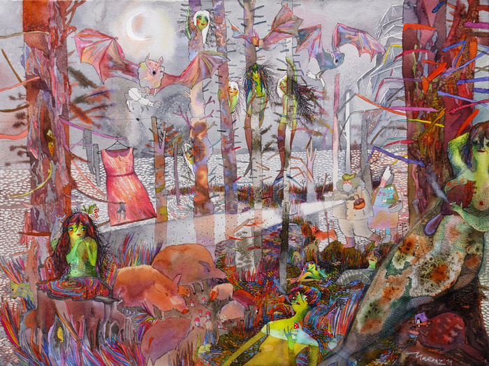 "Белая ночь", акварель, 40х60см, 2014