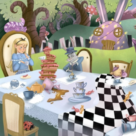 Иллюстрация к книге "Алиса в стране чудес""