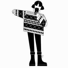 Свитер в ромбик