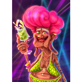 Бабуся на тусе