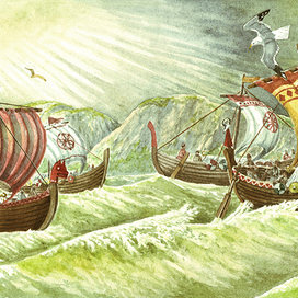 ...Верёвка в руке, тяну я кораблик к ближайшей реке..