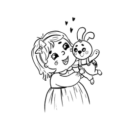 Девочка с зайкой