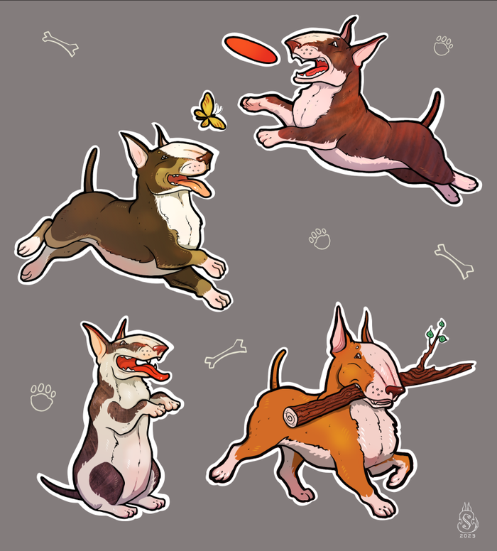 Bull Terrier Stickers