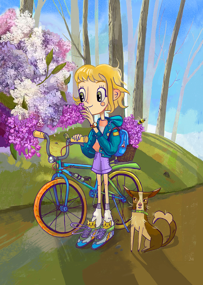 Девочка с велосипедом