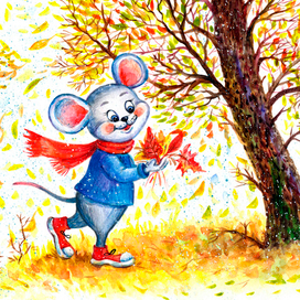 осень, желтых листьев всюду много