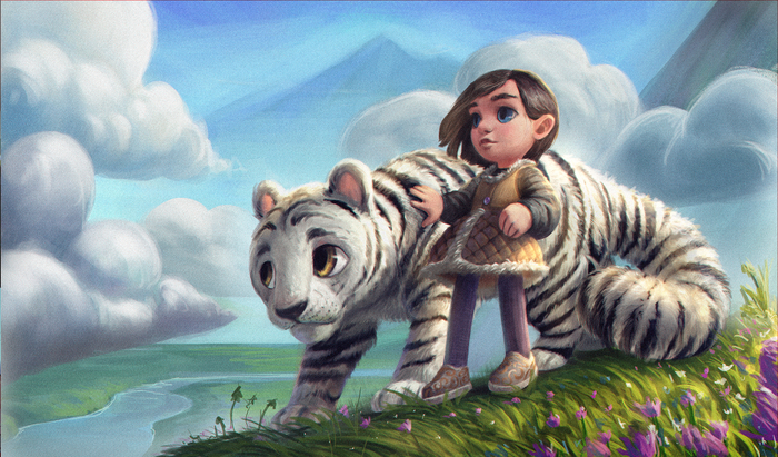 Девочка с тигром