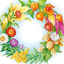 Венок из сухоцветов