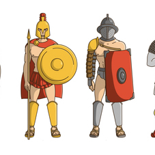Персонажи-воины для детского проекта