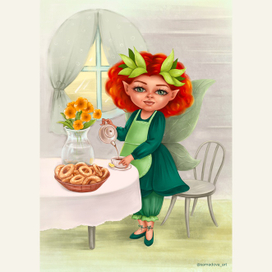 Фея наливает чай