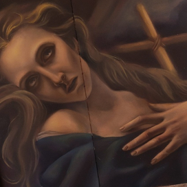 <<Mary Magdalene in the Cave» Hugues Merle