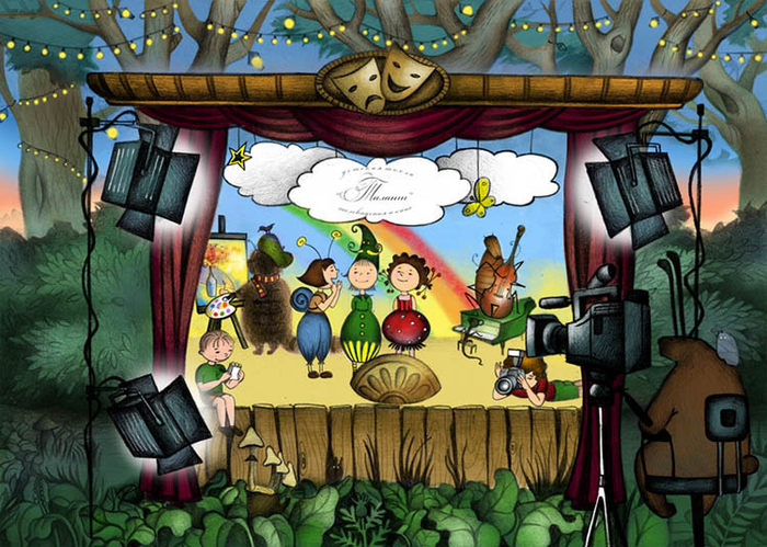 флеш заставка на сайт детской школы телевидения и кино