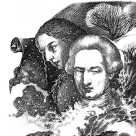 Красные розы Казановы. Sacred and Profane Love. Иллюстрация.