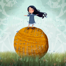 девочка на клубке