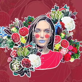  Girl in flowers / Девушка в цветах 