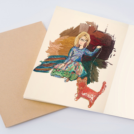 Девочка с кошкой/ иллюстрация