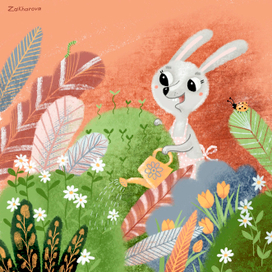 Animals with flowers