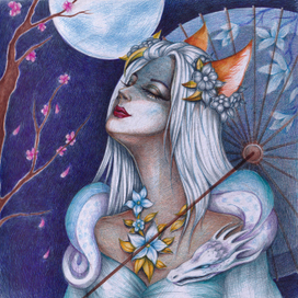 Портрет Кицуне, молодой лисы