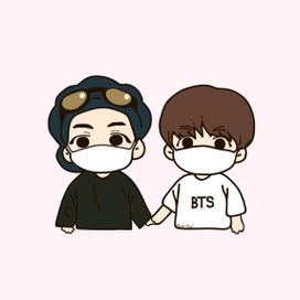 Jungkook and Taehyung BTS fanart