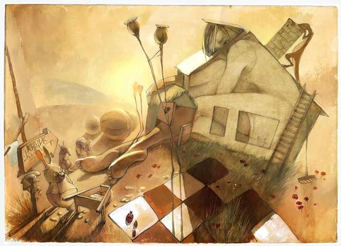 В домике белого кролика